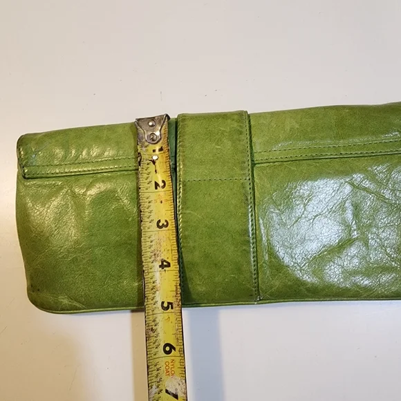 HOBO International Green Leather Clutch with Buckle - Picture 8 of 11